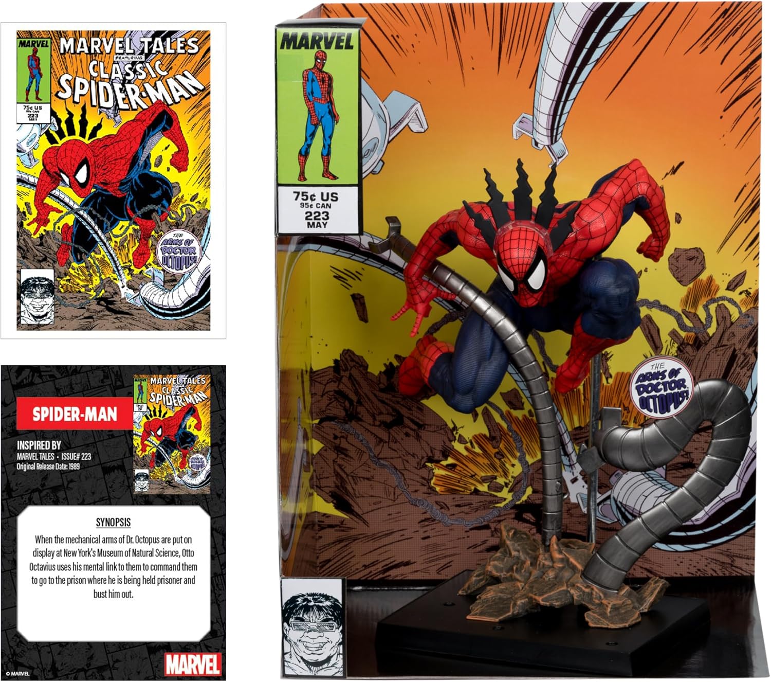 Thumbnail 3 de McFarlane 14818 Spider-Man 1:6 Scale Collectible with Scene & Comic