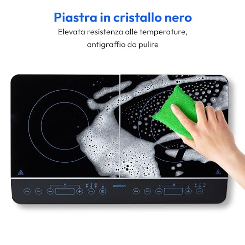 Thumbnail 6 de MEDION MD15324 Piastra a induzione doppia da 3500 W • due zone cottura con display LED e riconoscimento pentole
