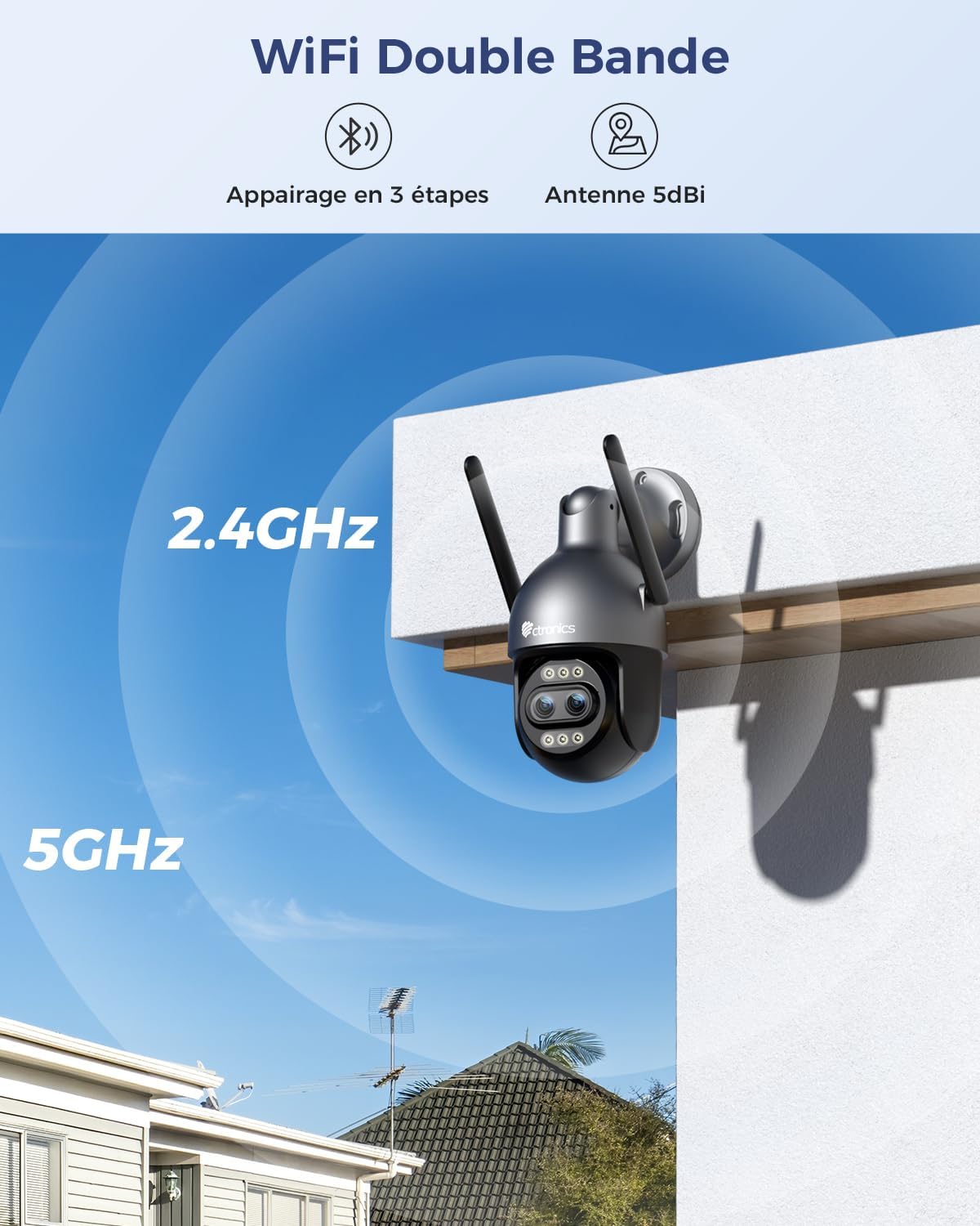 Thumbnail 5 de Ctronics Zoom Hybride 4K 10X caméra surveillance