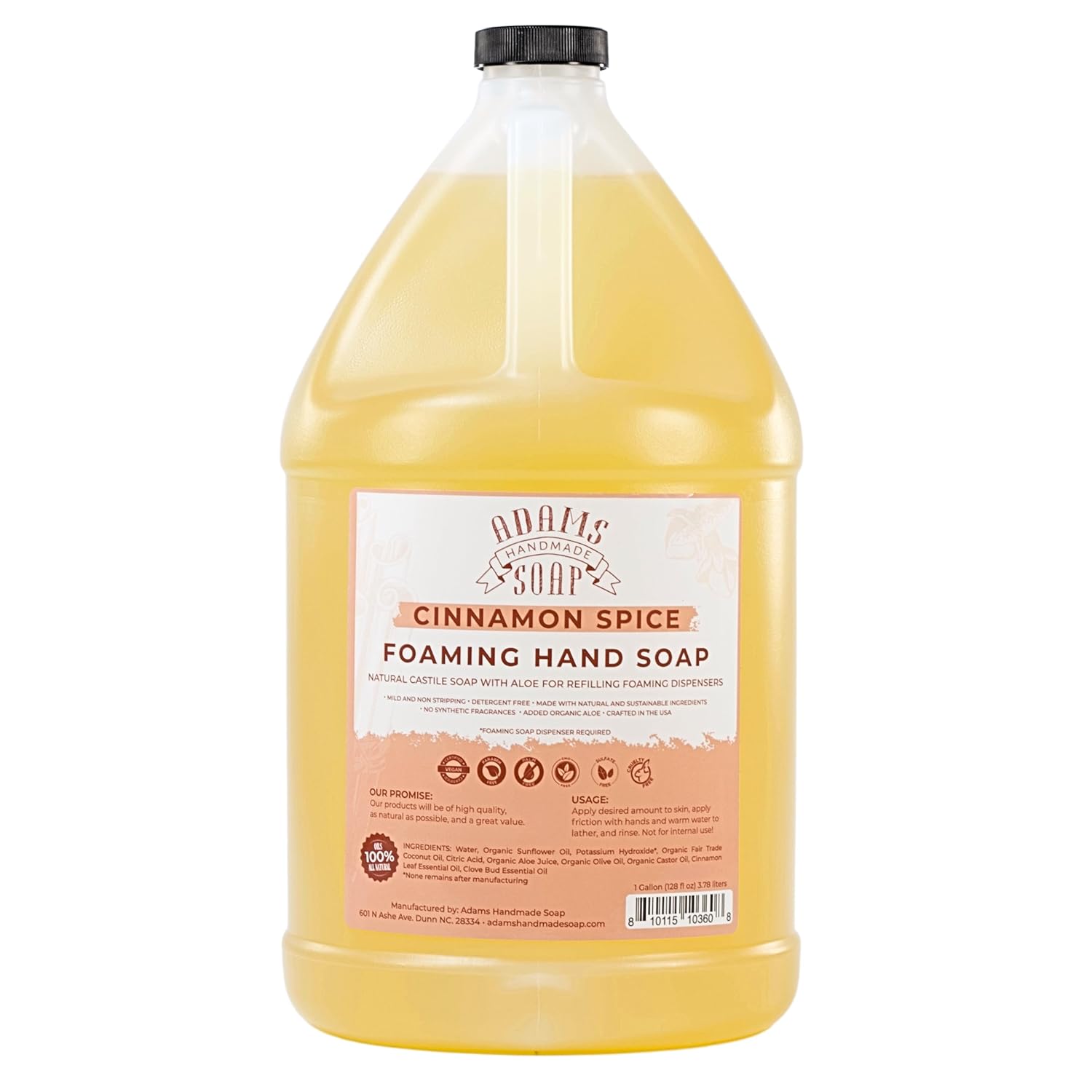 Detalle 2 de Adams Handmade Soap Liquid Foaming Soap (1 Gal) in Eucalyptus Spearmint