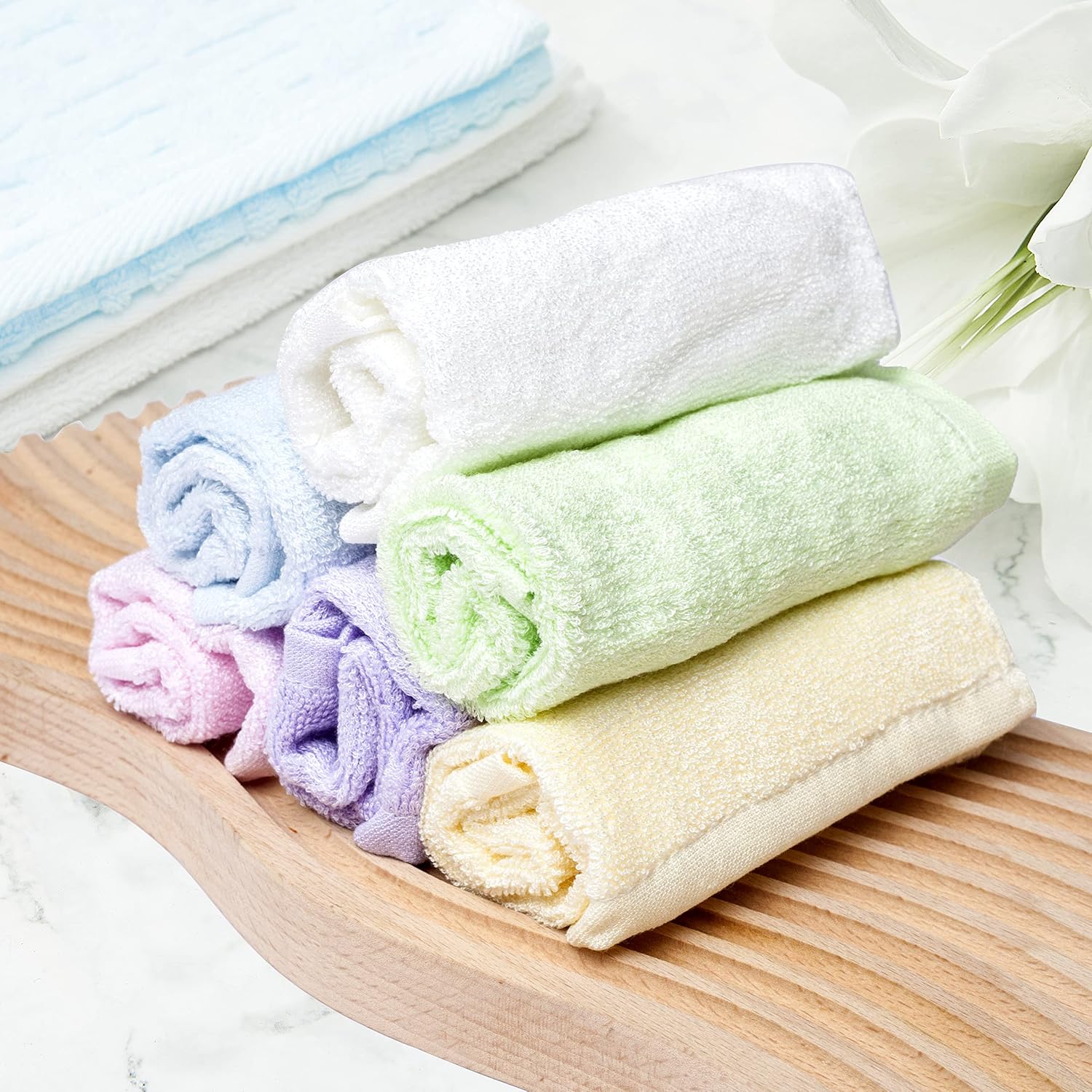 Thumbnail 2 de Bamboo baby face towels set of 6
