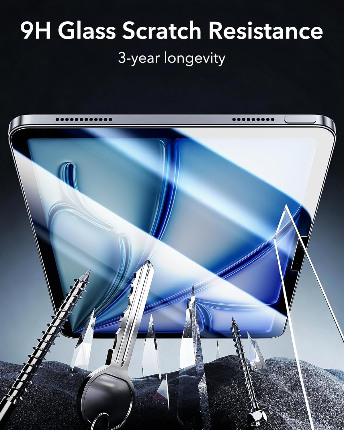 Thumbnail 6 de ESR 2er Armorite Schutzfolie für iPad Air 11 Zoll (M4/M3/M2, 2026/2025/2024) – 9H Panzer-Glas mit UltraFit