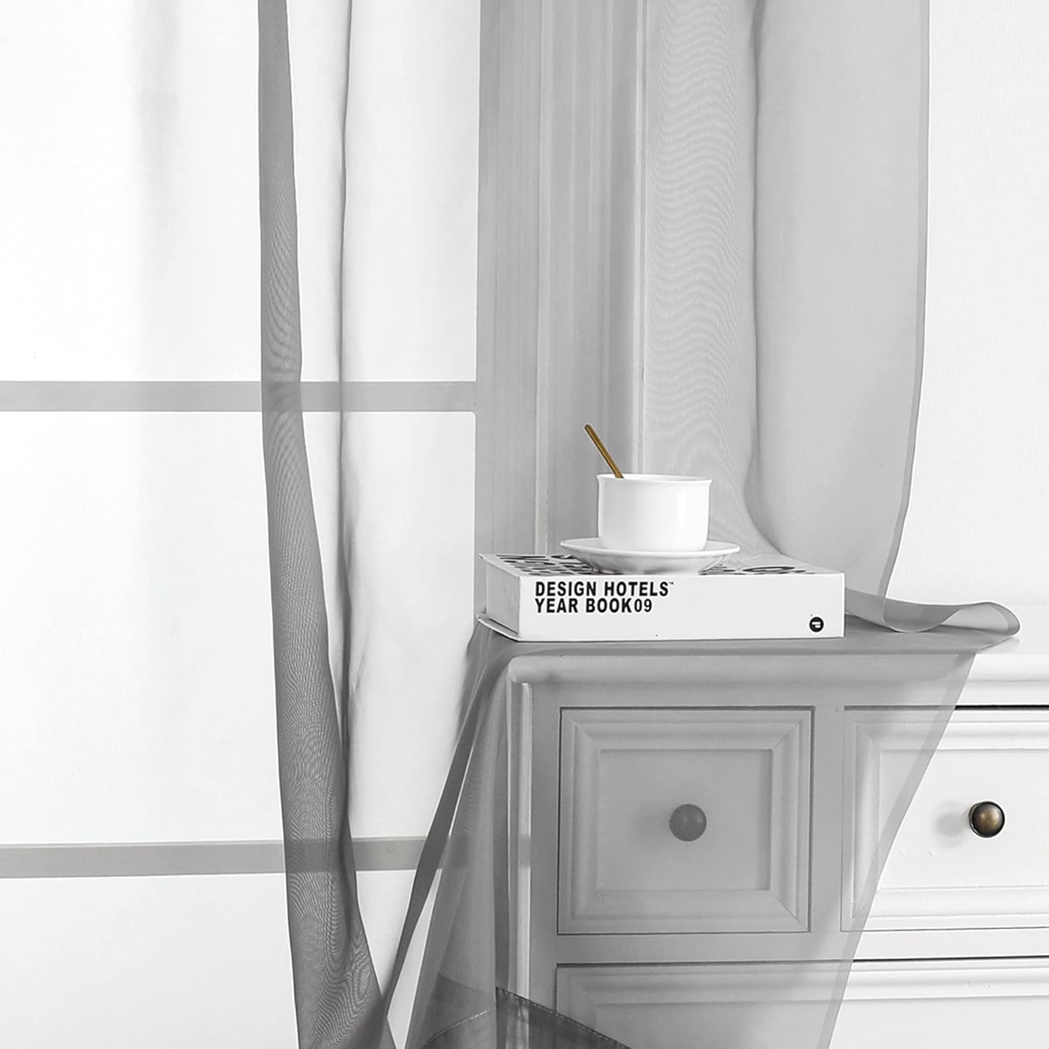 Detalle 2 de OWENIE Sheer Curtains, 96-Inch Length