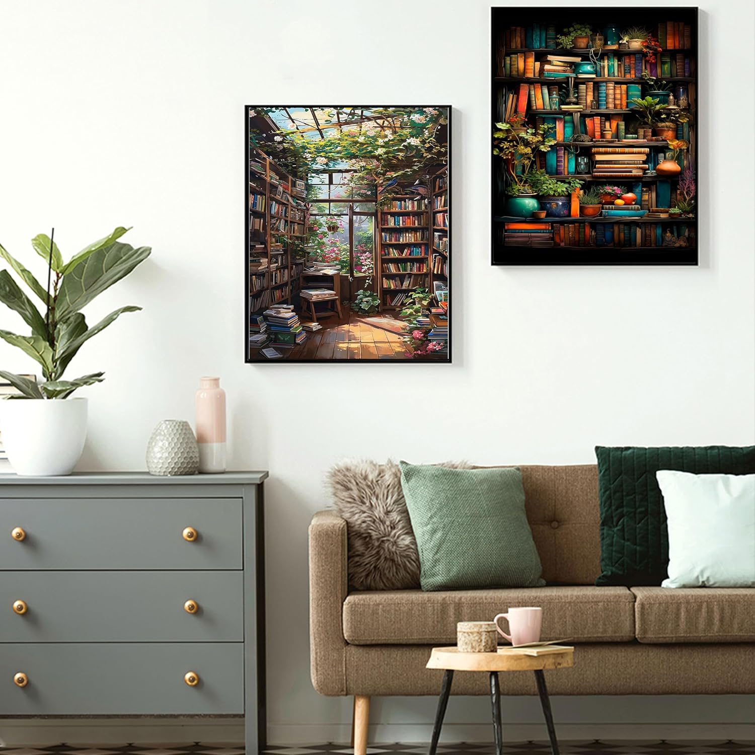 Thumbnail 3 de Hongyrjy 4 Pack Panlt Paint by Numbers for Adults – Colourful Canvas Sets for Relaxation and Home Decor