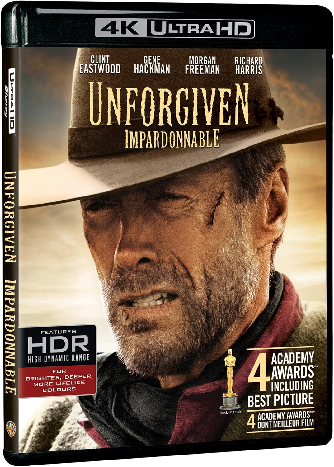 Detalle 2 de Warner Bros. Unforgiven (1992) Bilingual 4K Ultra HD and Blu-ray, 2-Disc Set