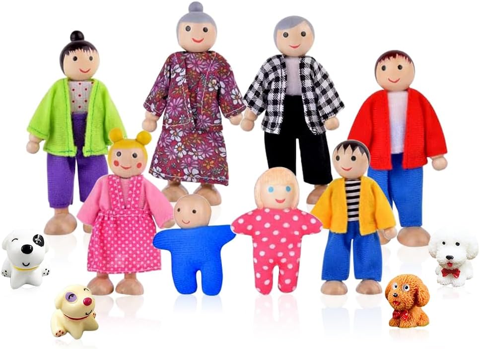 Detalle de Riisoyu YS-8mww houten poppenhuisfiguren met beweegbare ledematen