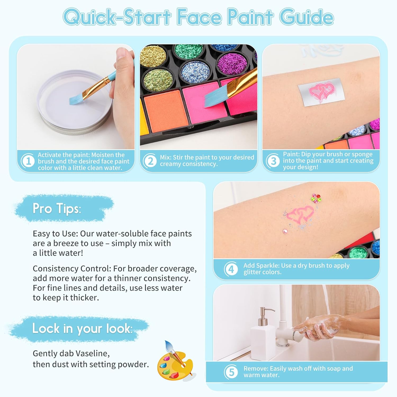 Detalle 2 de Pintada Face Painting Kit, 42 Colors