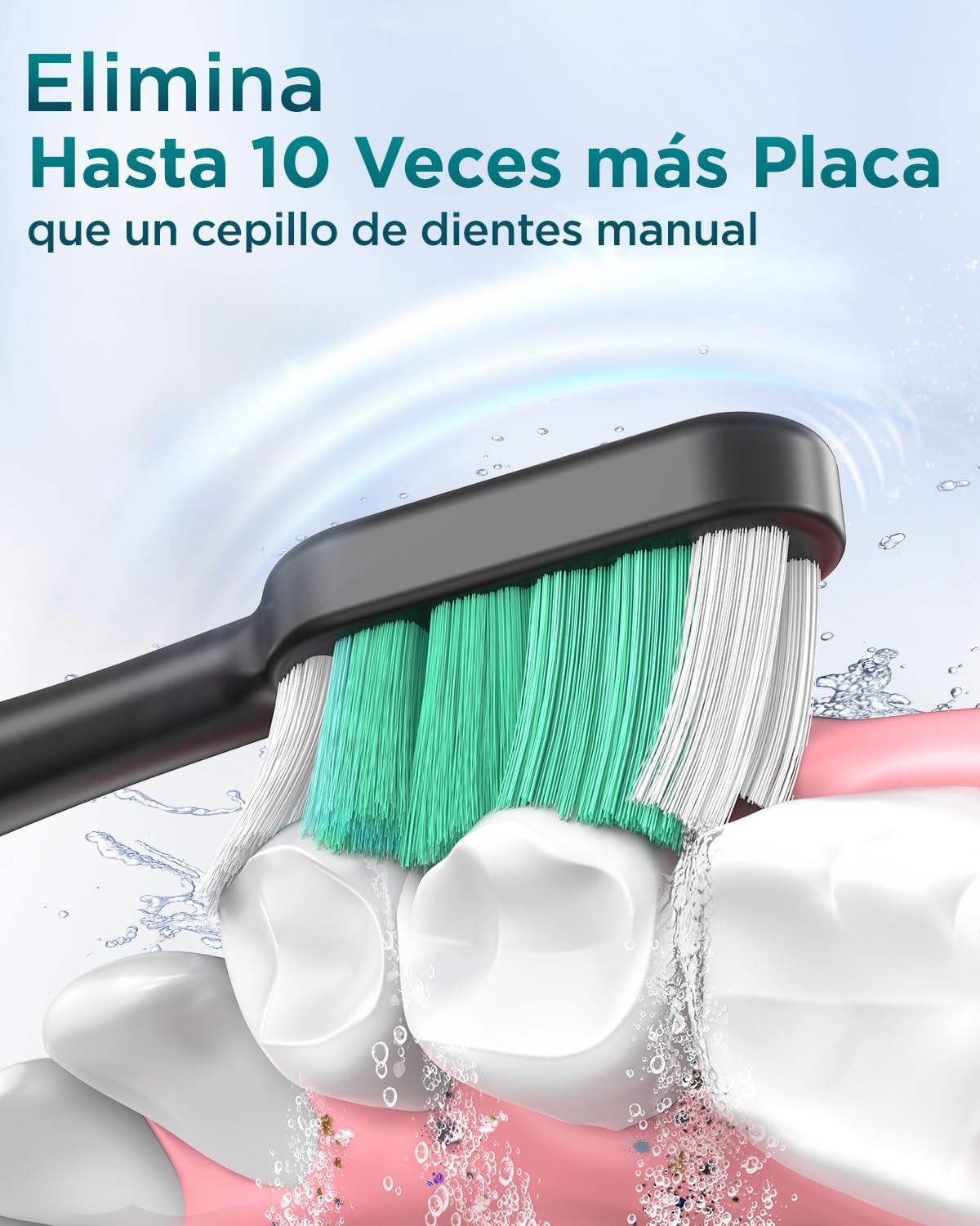 Detalle 2 de Cepillo de Dientes Eléctrico Sónico 8 cabezales 🪥