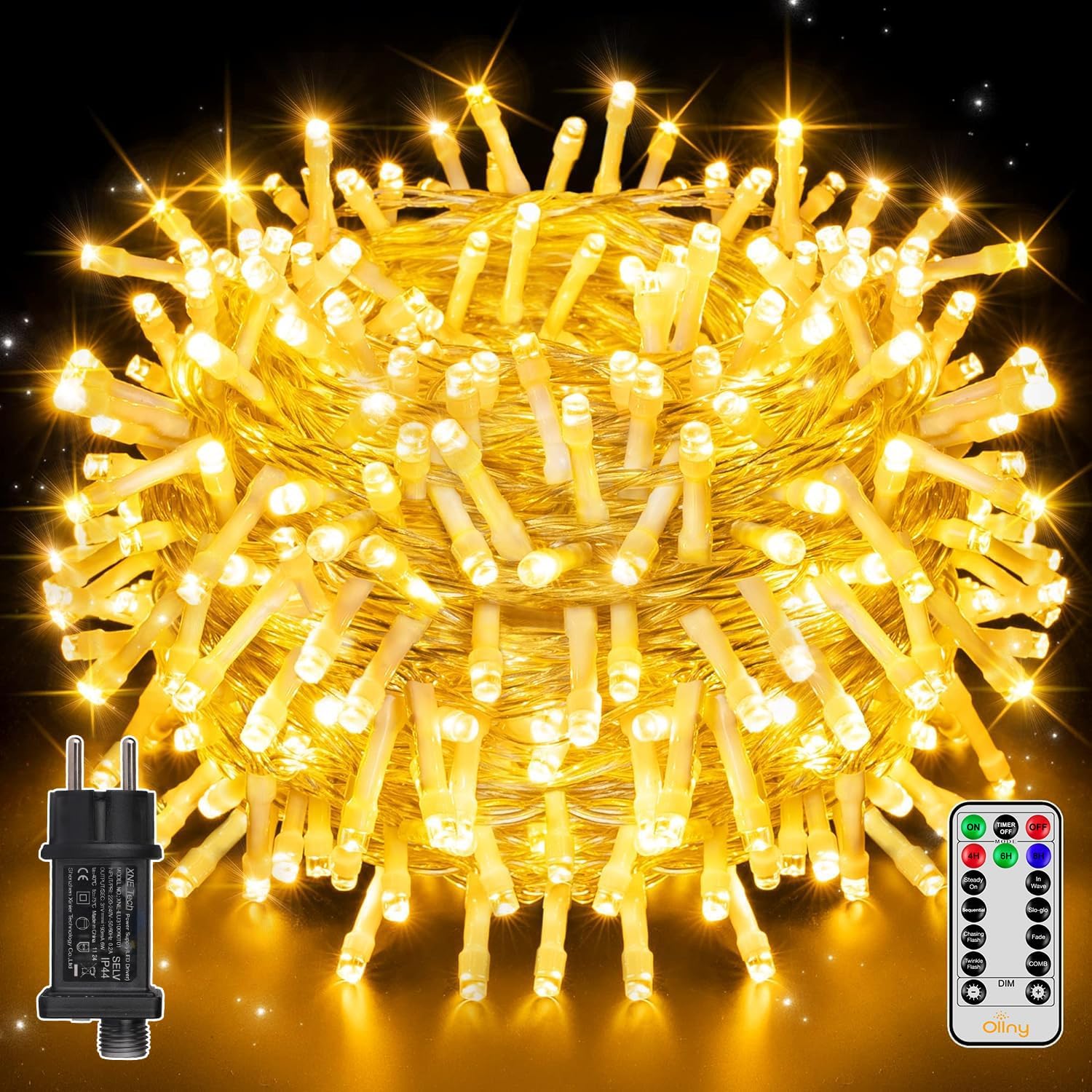Detalle de Ollny Lichterkette außen 20m 200 LEDs
