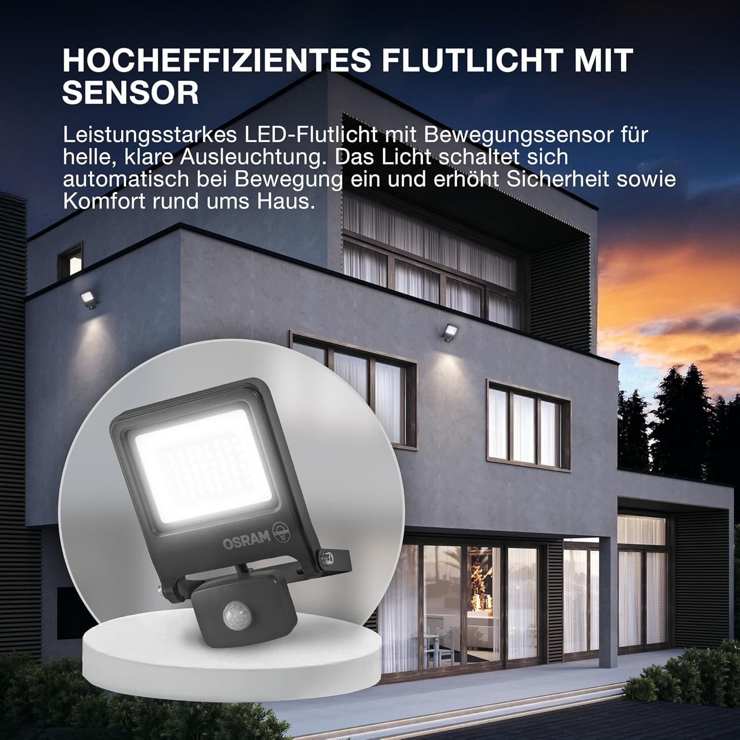 Thumbnail 5 de OSRAM Faretto Esterno con Sensore ENDURA Flood LED 10W – 1000lm, 4000K, IP65