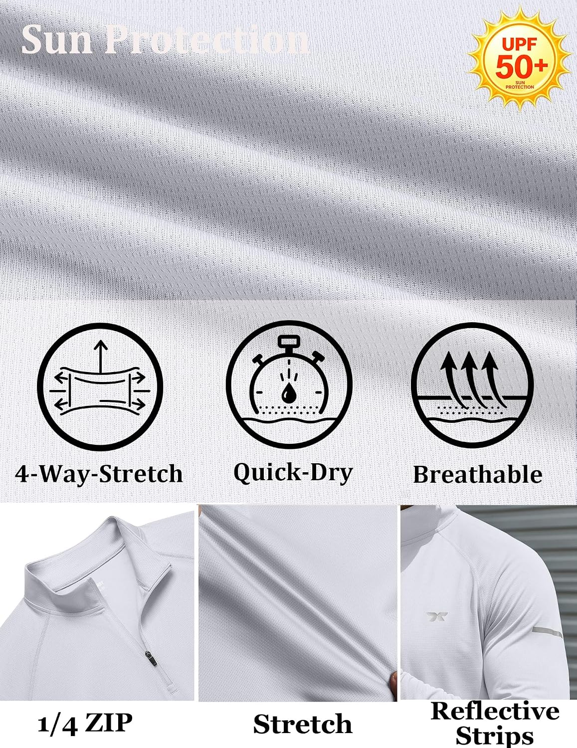 Thumbnail 6 de COOFANDY Men's Quarter-Zip Athletic Shirt