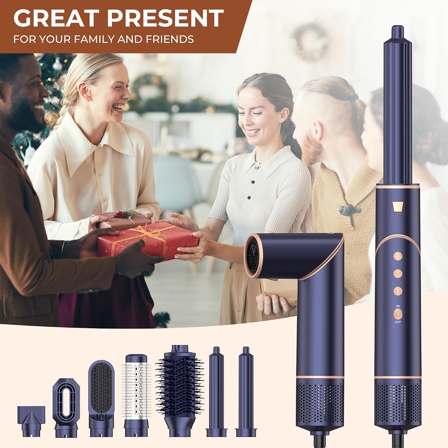 Detalle de UKLISS 7 in 1 Pro Air Styler & Hair Dryer Set 💇♀
