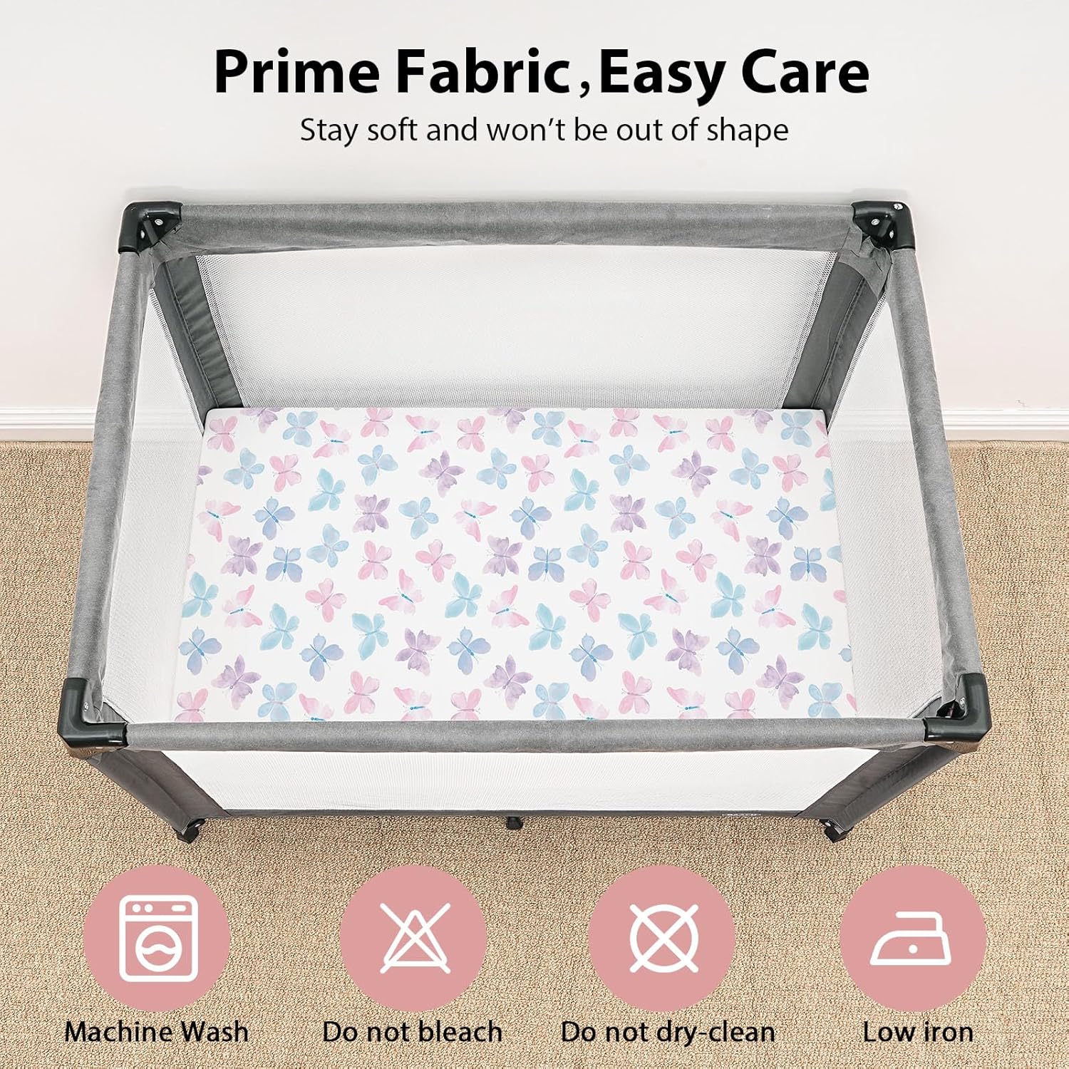 Thumbnail 2 de FIEMOL Travel Cot Sheets 95x65cm