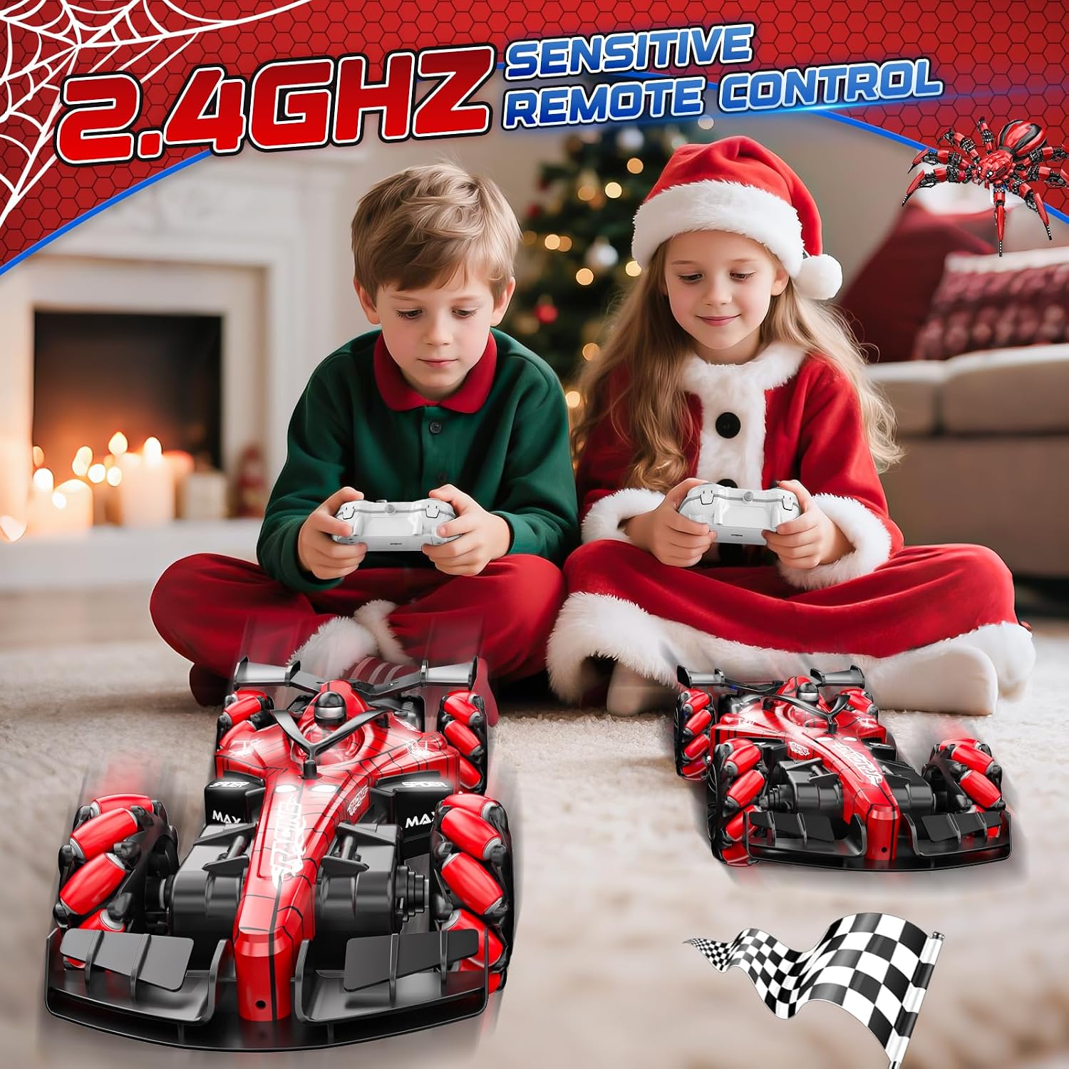 Thumbnail 5 de Spider 1:16 Remote Control Car with 360° spin and spray