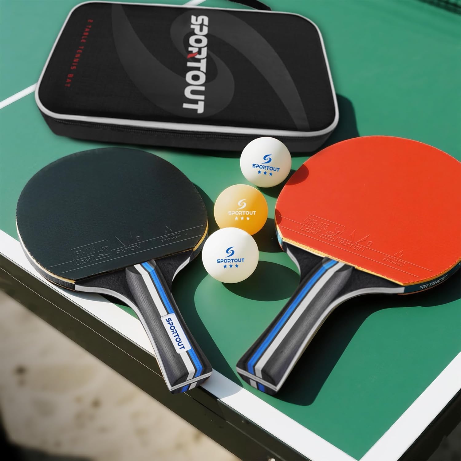 Detalle de Sportout Racchette ping pong set 2
