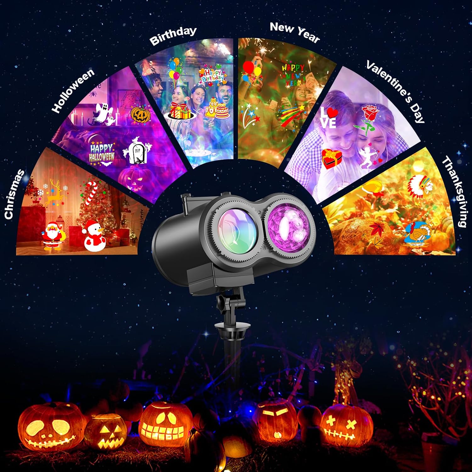 Thumbnail 6 de Macchiatto SE508-007 Halloween-projector voor buiten, 20 motieven en IP64
