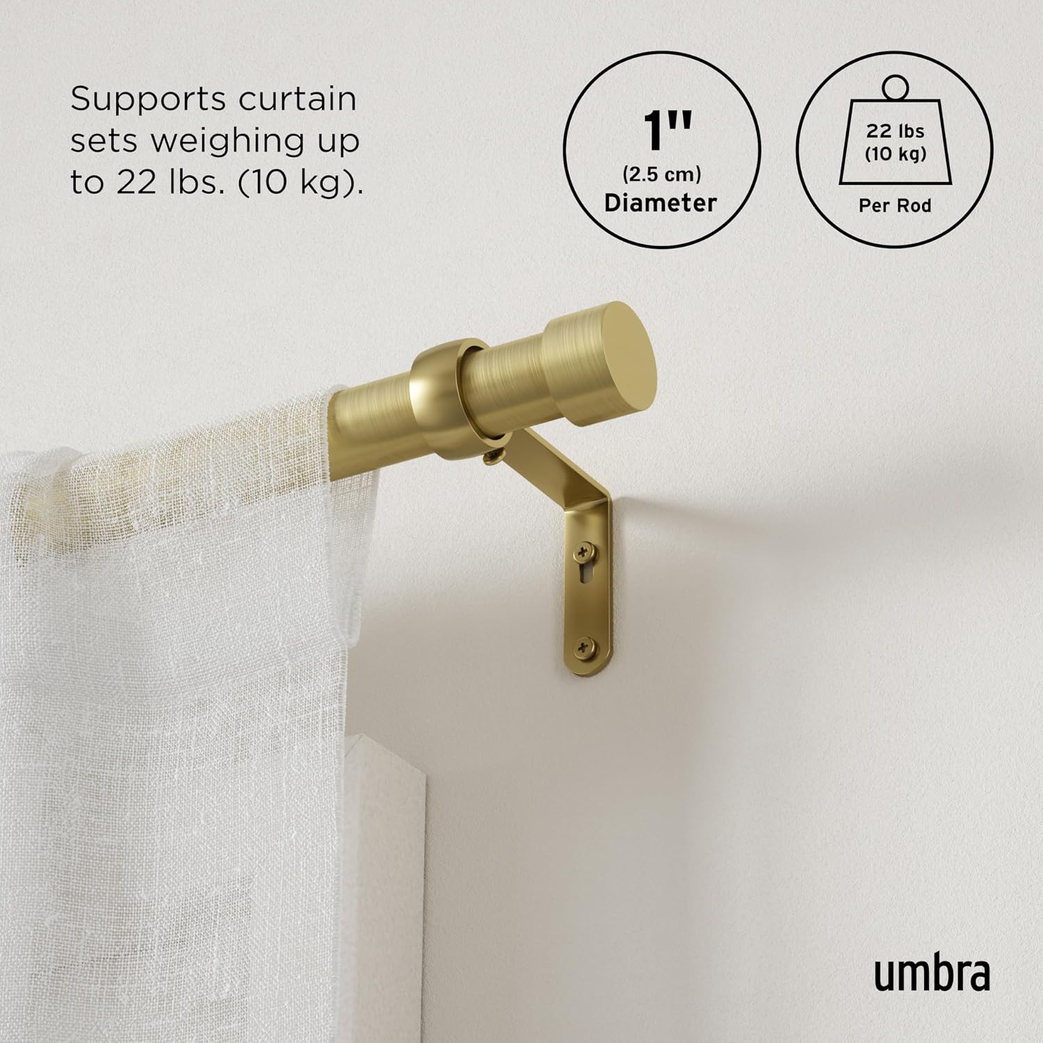 Detalle 1 de Umbra Curtain Rod, 36 to 66 Inches