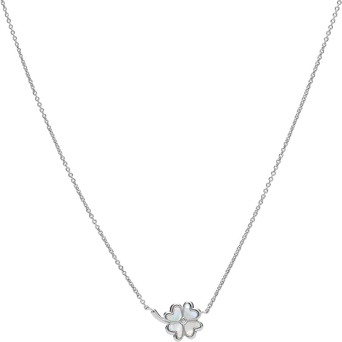 Thumbnail 5 de Fossil Damenkette aus Sterlingsilber mit CZ-Steinen und Verlängerung