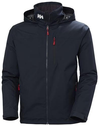 Detalle de Helly Hansen Hombre Chaqueta de Capa Intermedia con Capucha (2 capas, costuras selladas) – Azul Marino 3XL