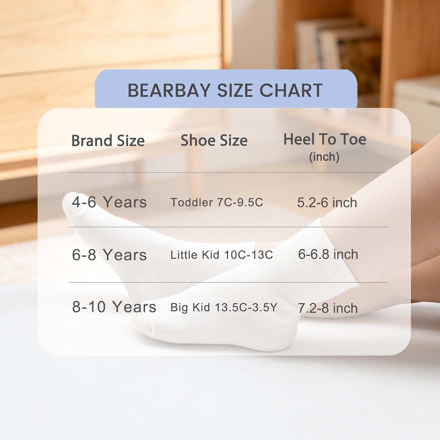 Thumbnail 6 de Bearbay Non-Slip Toddler Socks, 9 Pairs