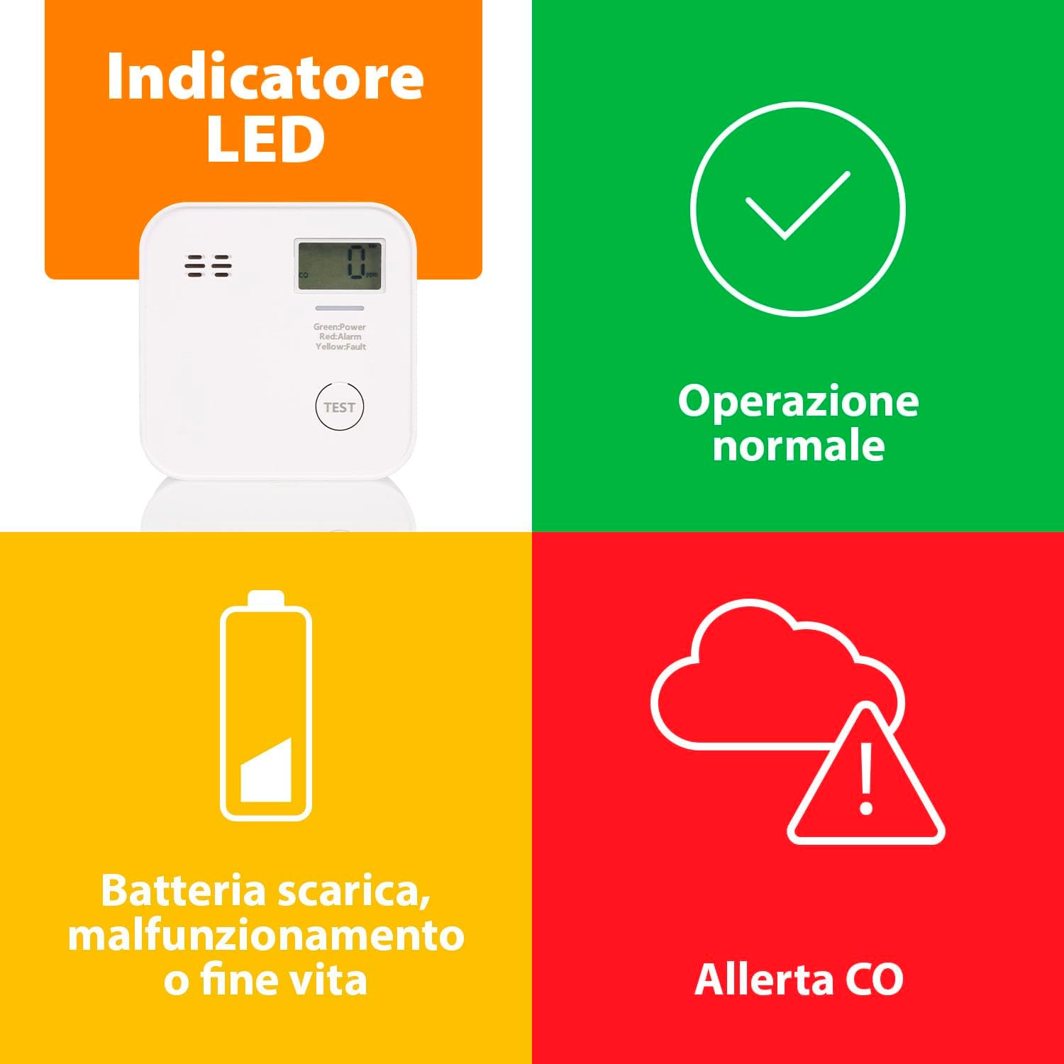Thumbnail 4 de Smartwares FGA-13091 Rilevatore CO 10 anni