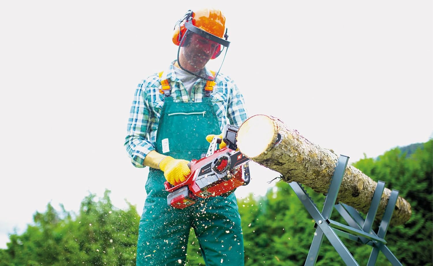 Detalle de Einhell GE-LC 18 Li-Solo Power X-Change Kettensäge – kompakte Akku-Kettensäge mit 25 cm Schwert