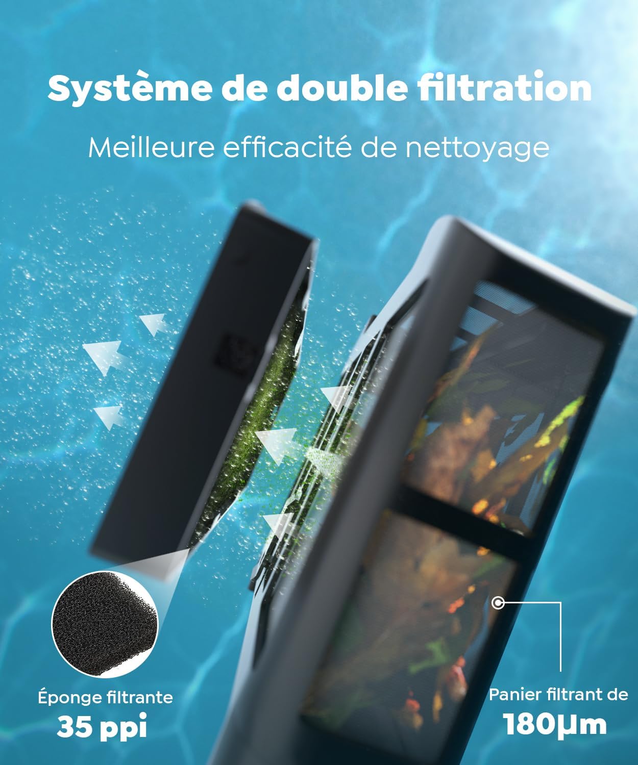 Thumbnail 3 de C1 Robot de Piscine Fond et Parois – Nettoyage puissant et polyvalent pour piscines jusqu’à 150 m²