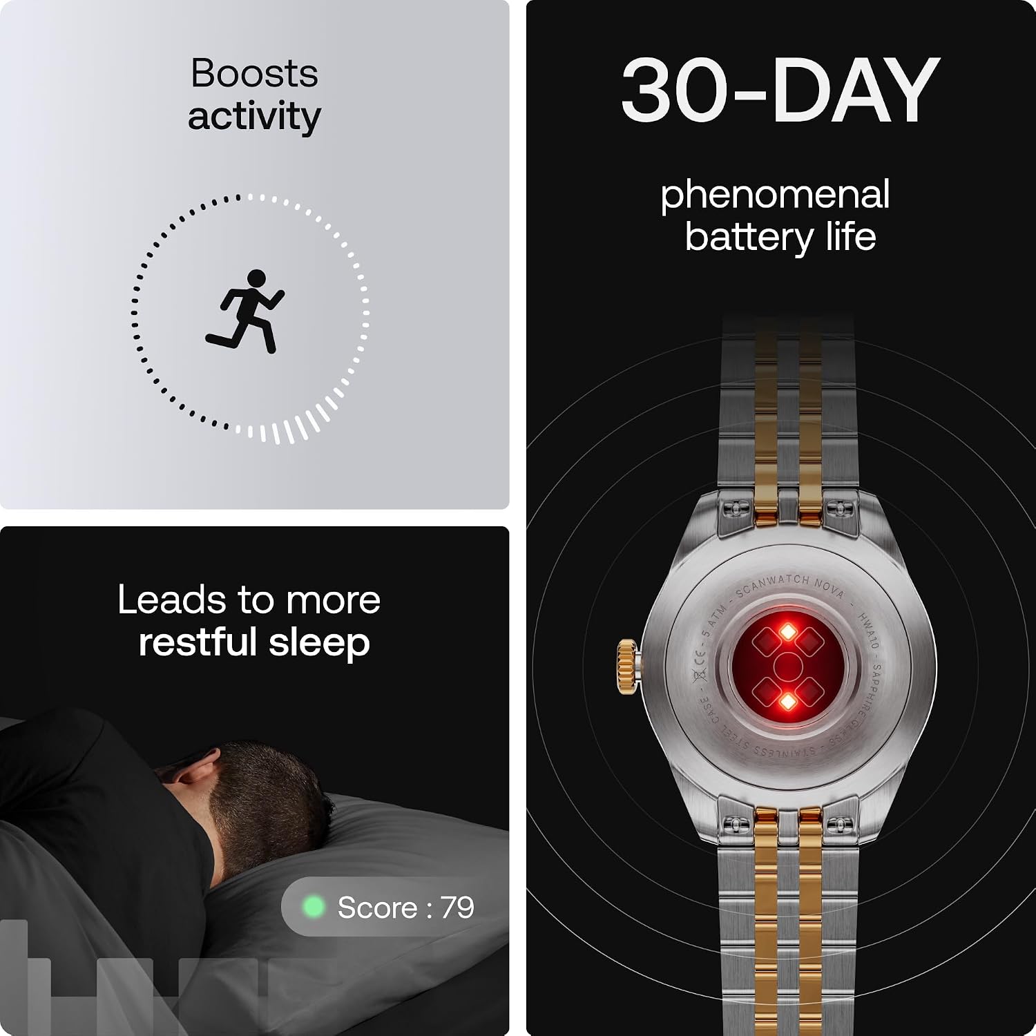 Thumbnail 6 de WITHINGS Scanwatch Nova Brilliant: A Health Hybrid Smartwatch for Everyday Wellness