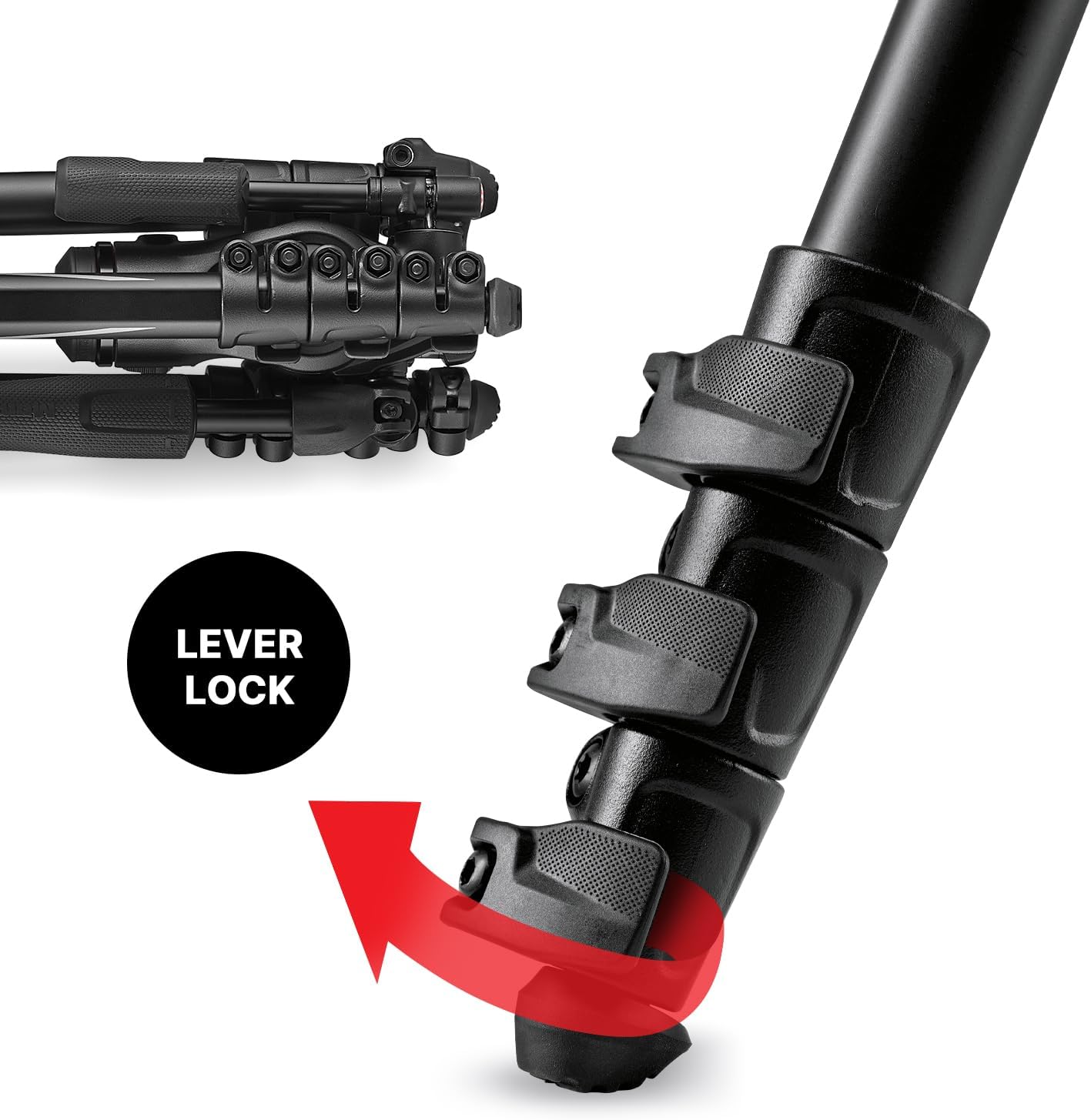 Detalle de Manfrotto Befree Advanced 3-Way Tripod Kit: Aluminium travel fluid head for cameras up to 6 kg