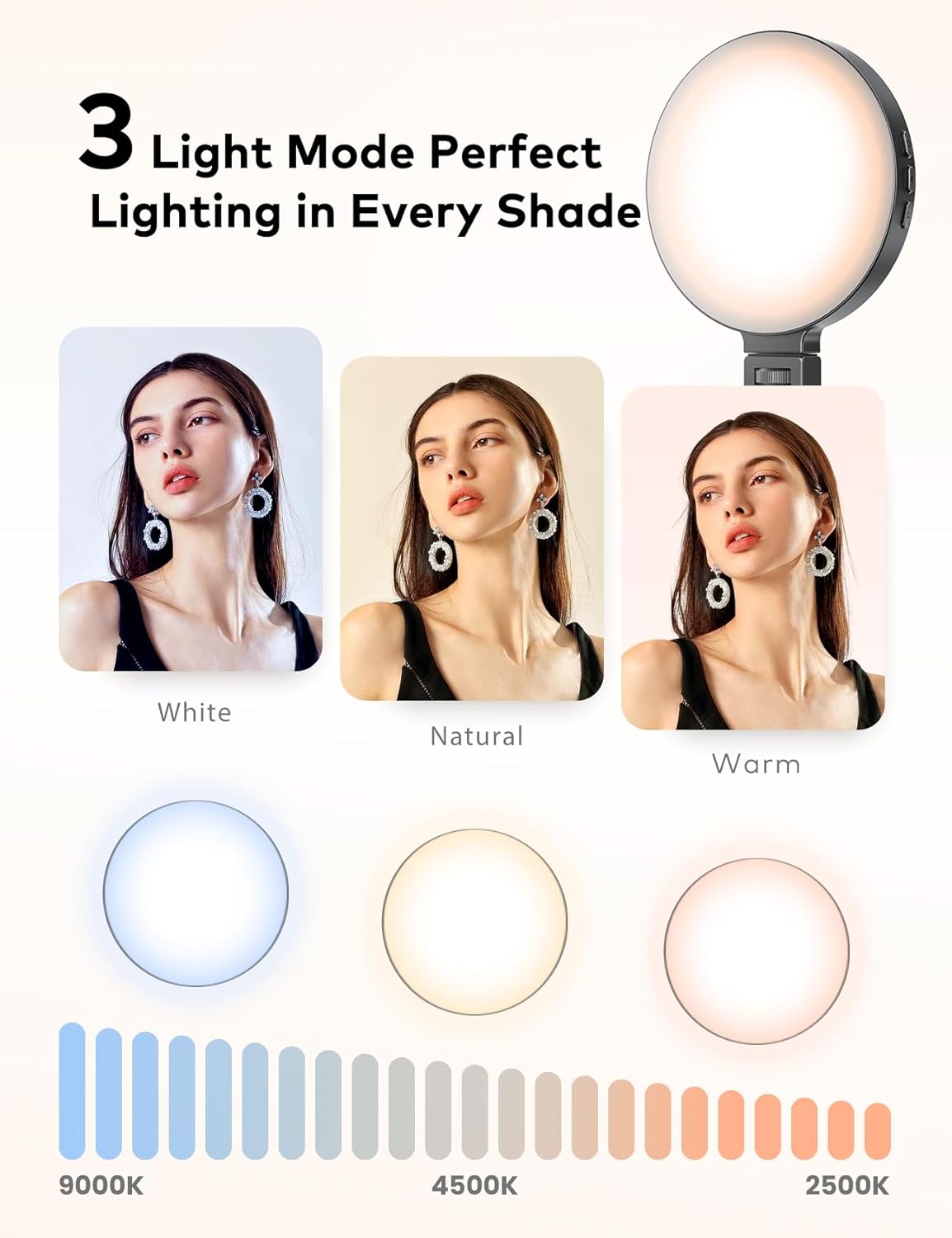 Thumbnail 1 de Portable Selfie Light 4 Inch for Laptop