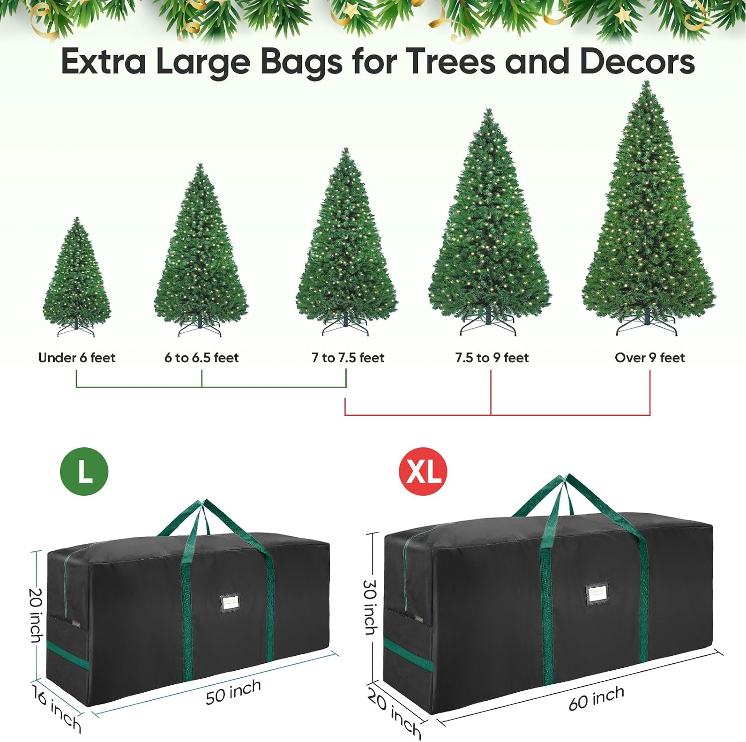 Thumbnail 3 de BALEINE Christmas Tree Storage Bag 9 ft
