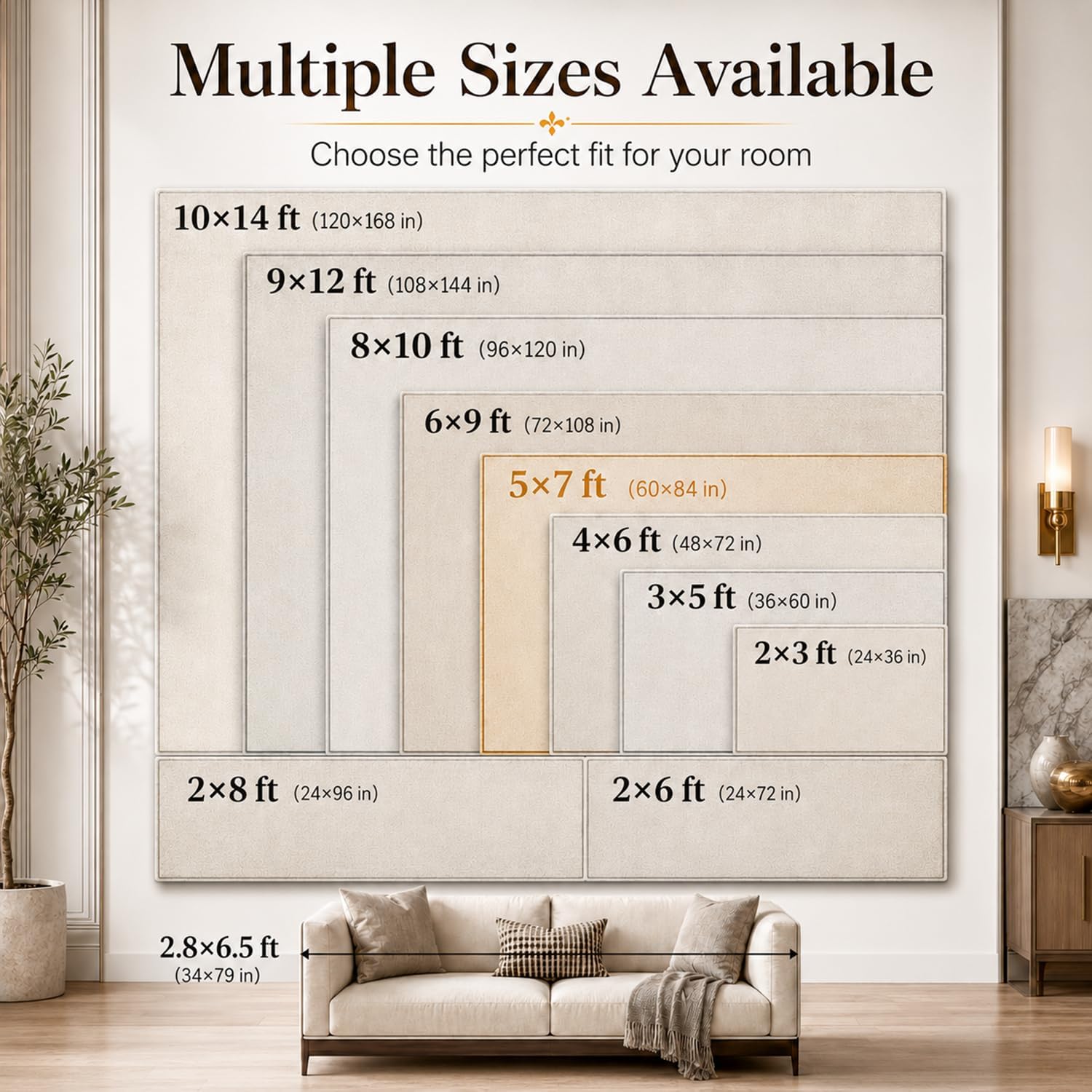 Detalle 2 de DCX 9x12 Washable Botanical Area Rug, Low Pile with Non-Slip Backing