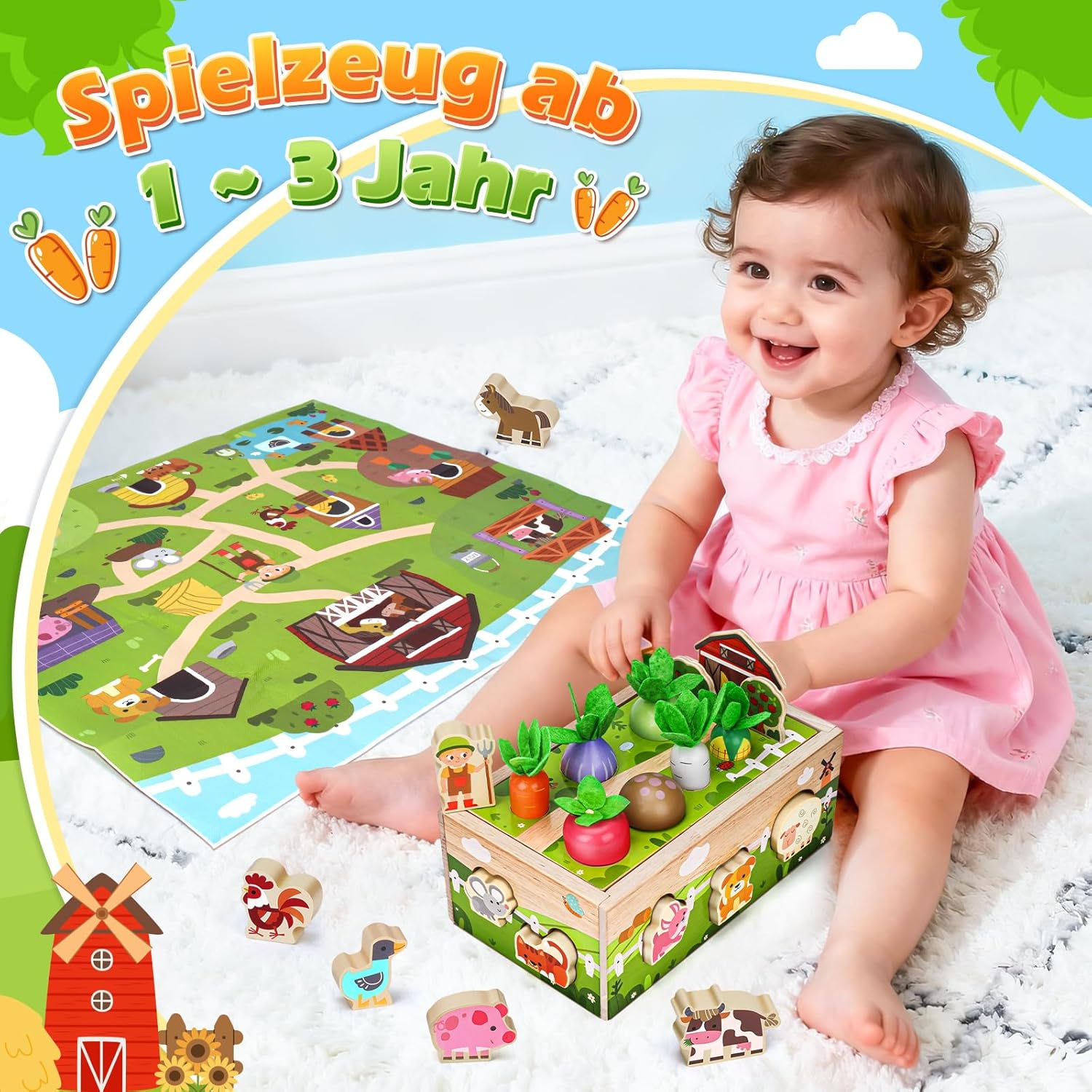 Detalle 2 de Montessori Spielzeug ab 1 Jahr