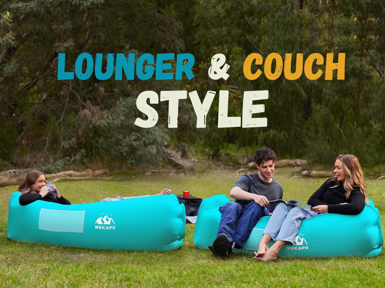 Thumbnail 6 de WEKAPO Inflatable Couch Air Lounger Chair – Portable Camping & Beach Sofa