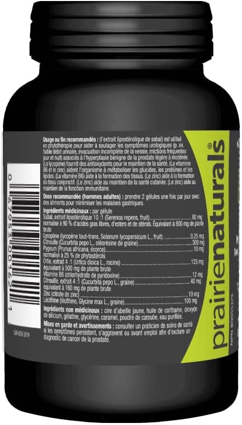 Detalle 2 de Prairie Naturals Prost Force Prostate Health Softgels with Saw Palmetto, 60 Count