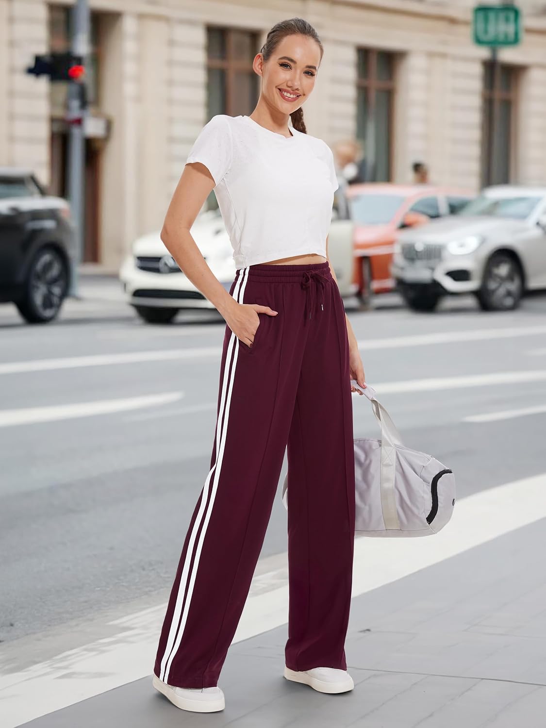 Thumbnail 2 de Tapata Women's Inseam Track Pants: Loose Straight Leg Sweatpants (5 inseams: 28–36) for Warm-Ups & Everyday Wear