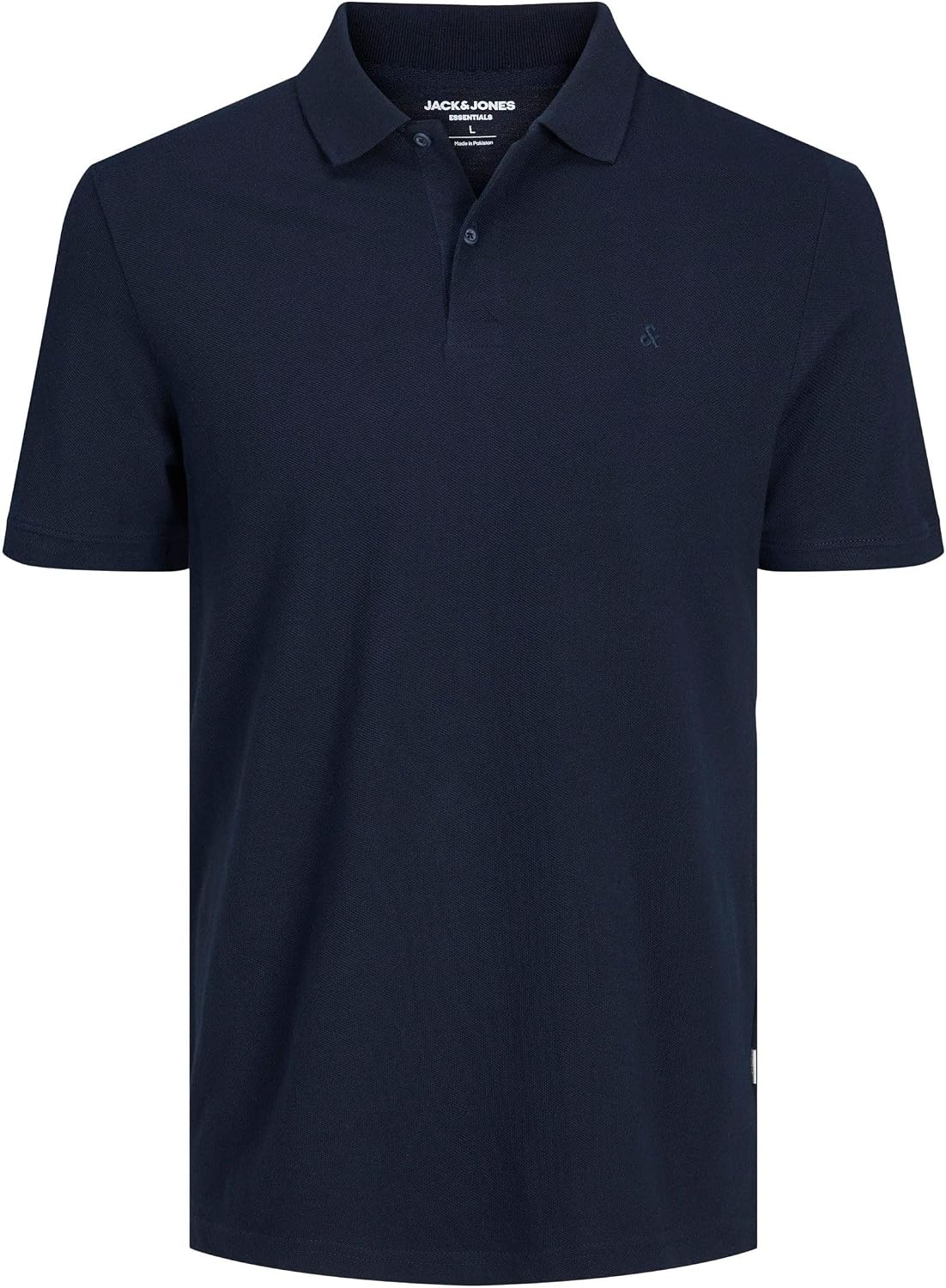 Detalle de JACK & JONES Herren Poloshirt Einfarbig aus Baumwolle