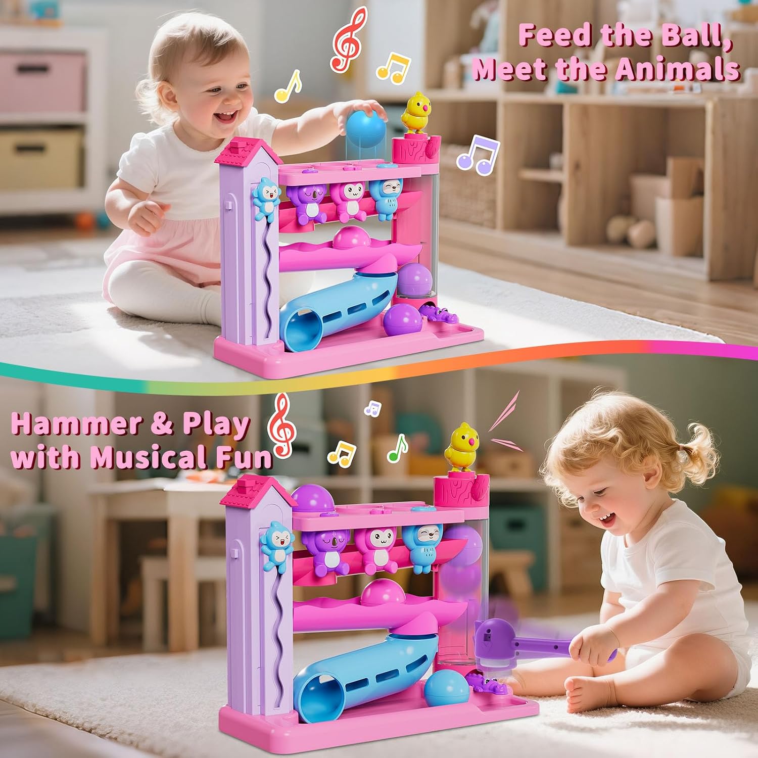 Detalle 2 de Musical Toddler Toys Interactive Hammer 1-3 yrs