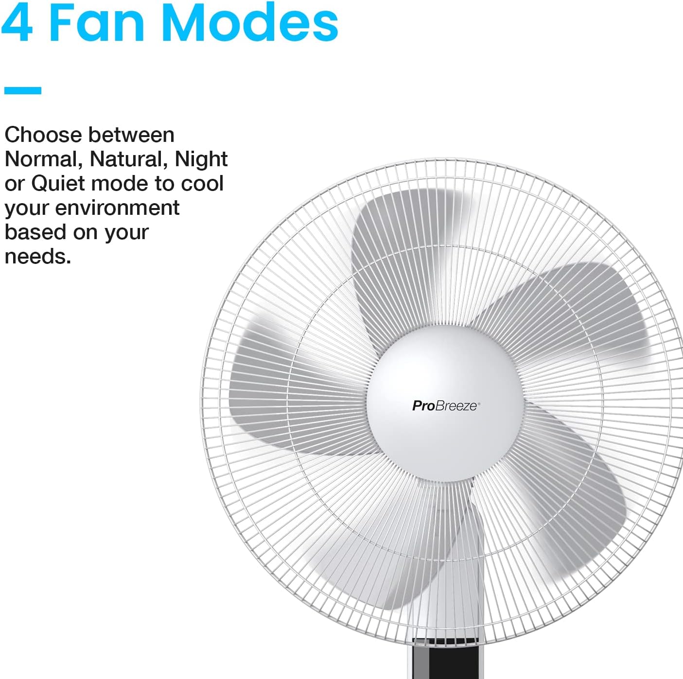 Thumbnail 3 de Pro Breeze 16-Inch Pedestal Fan with Remote Control and LED Display