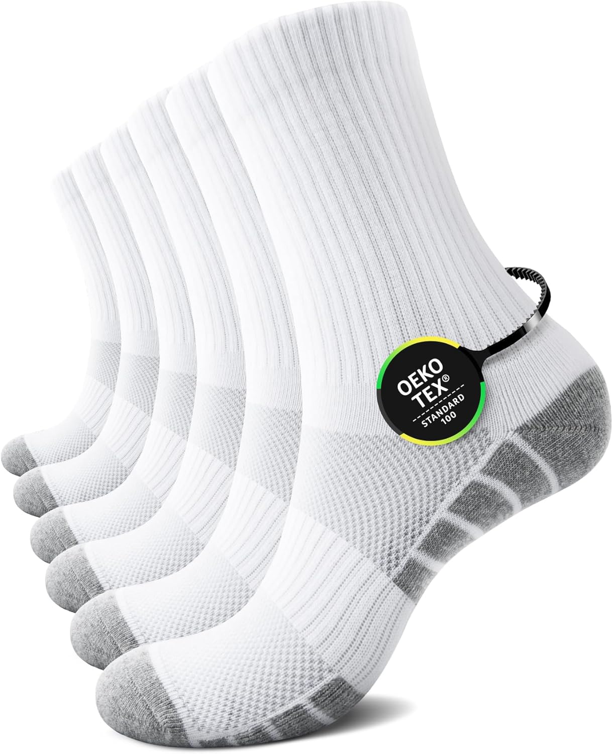 Thumbnail 6 de TUUHAW Cotton Sports Socks for Women (6 Pairs) – Breathable Crew Socks for Running, Walking & Gym