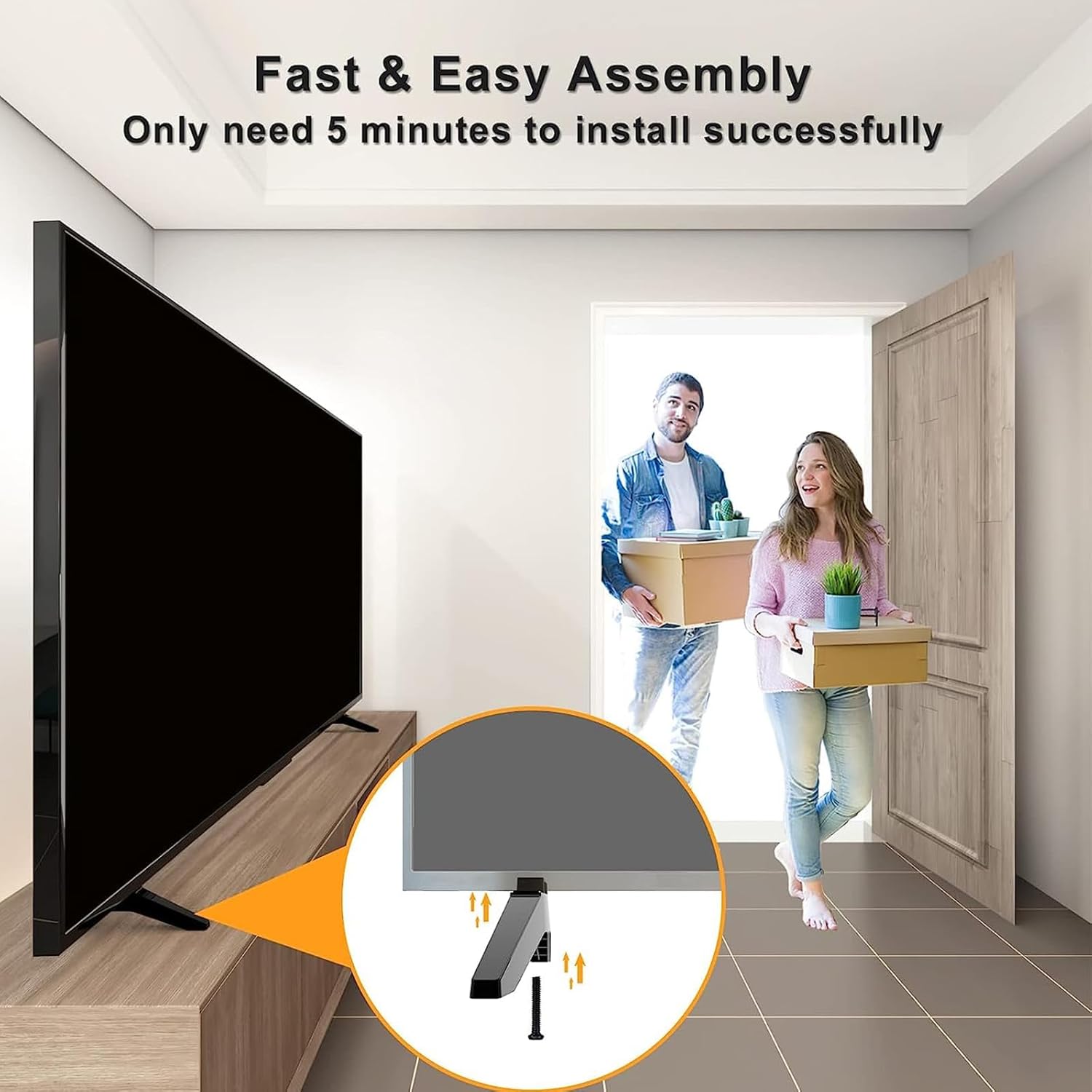 Thumbnail 3 de TV Stand Legs for LG Smart TV — Table Top Base Replacement (43 Inch) with Screws