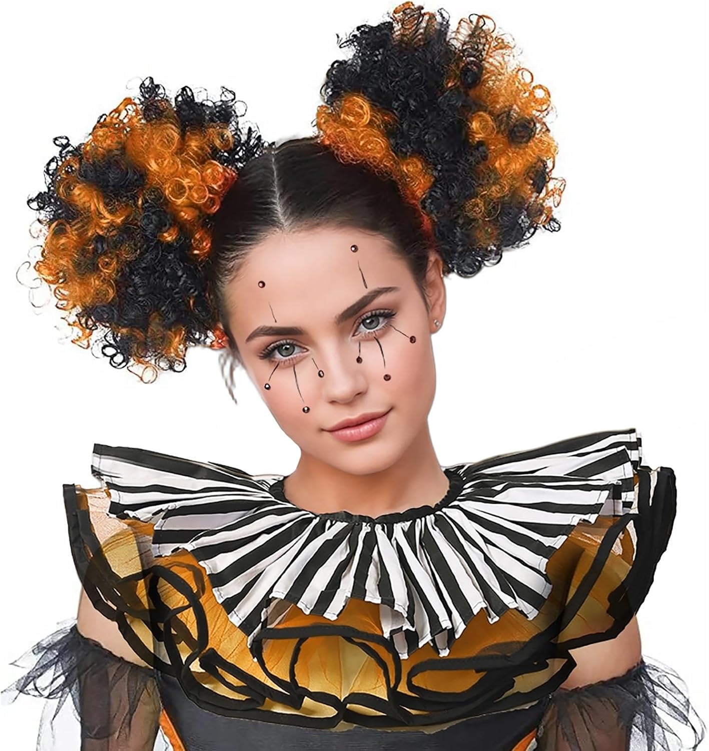 Detalle de UniqKaliber mehrlagiger Clownkragen aus Tüll mit Rüschen für Renaissance- und Theater-Cosplay
