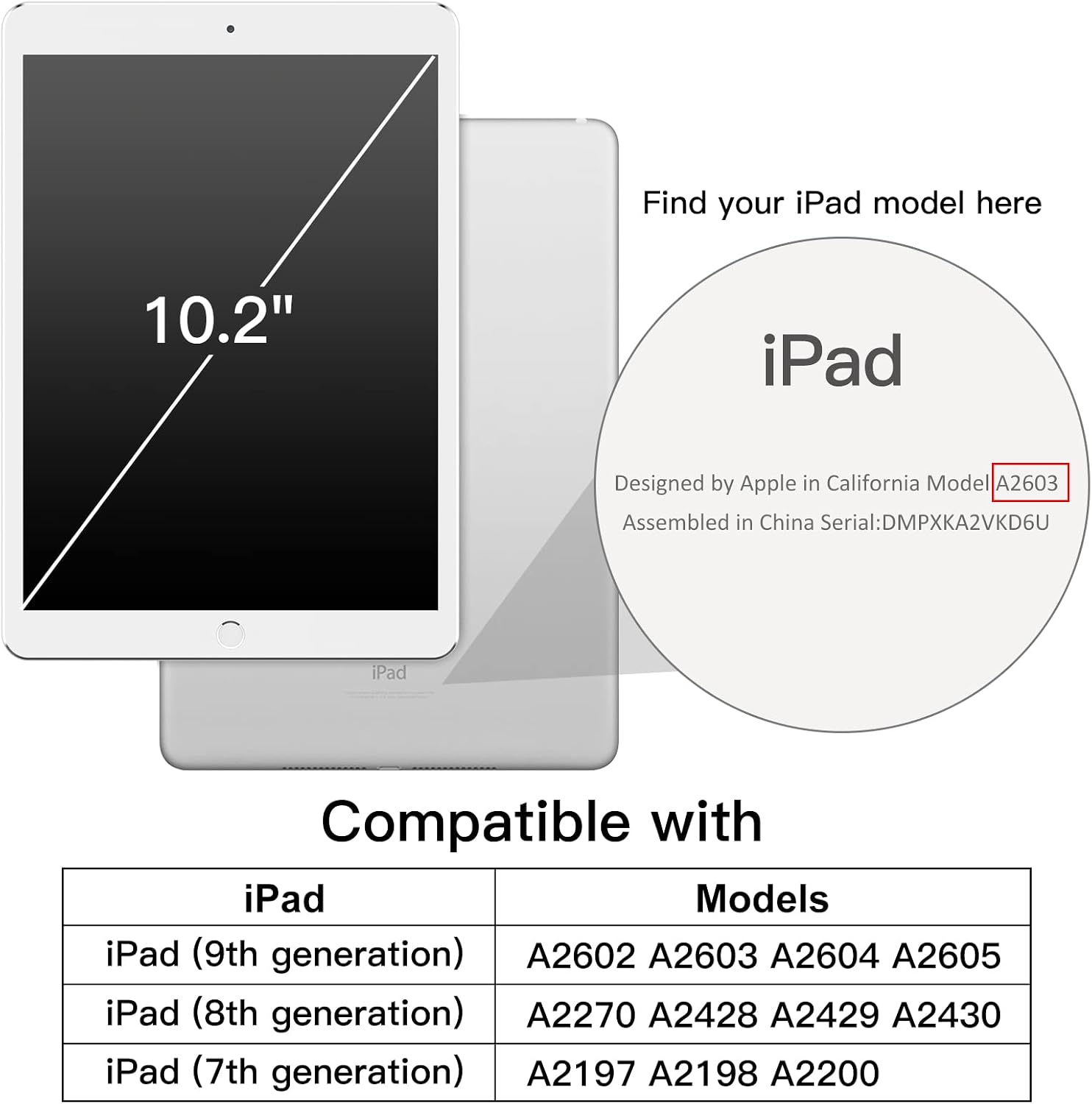 Thumbnail 1 de JETech Hülle iPad 10,2 Zoll 2021/2020/2019
