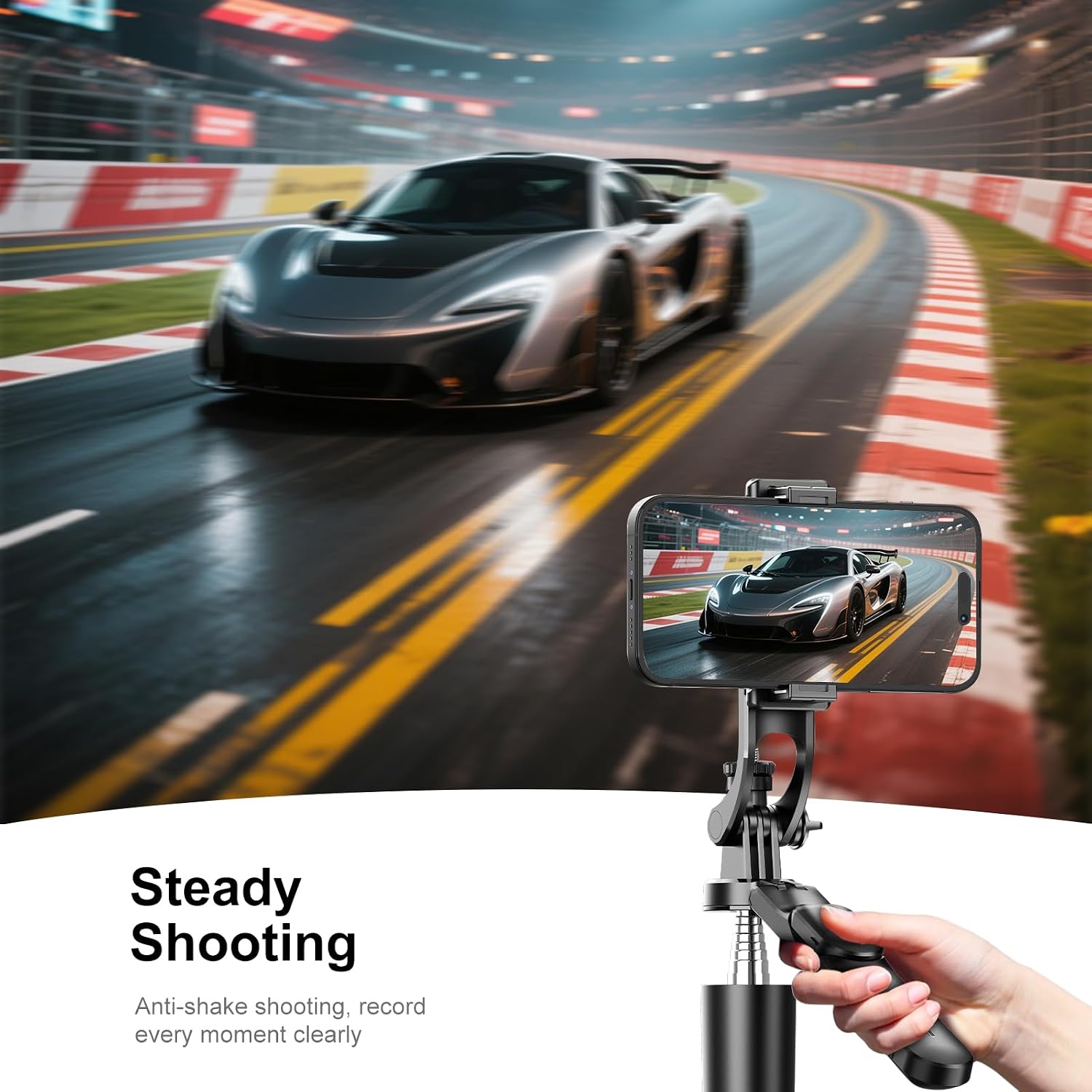 Detalle de 67" Selfie Stick Tripod for iPhone — Extendable Stand
