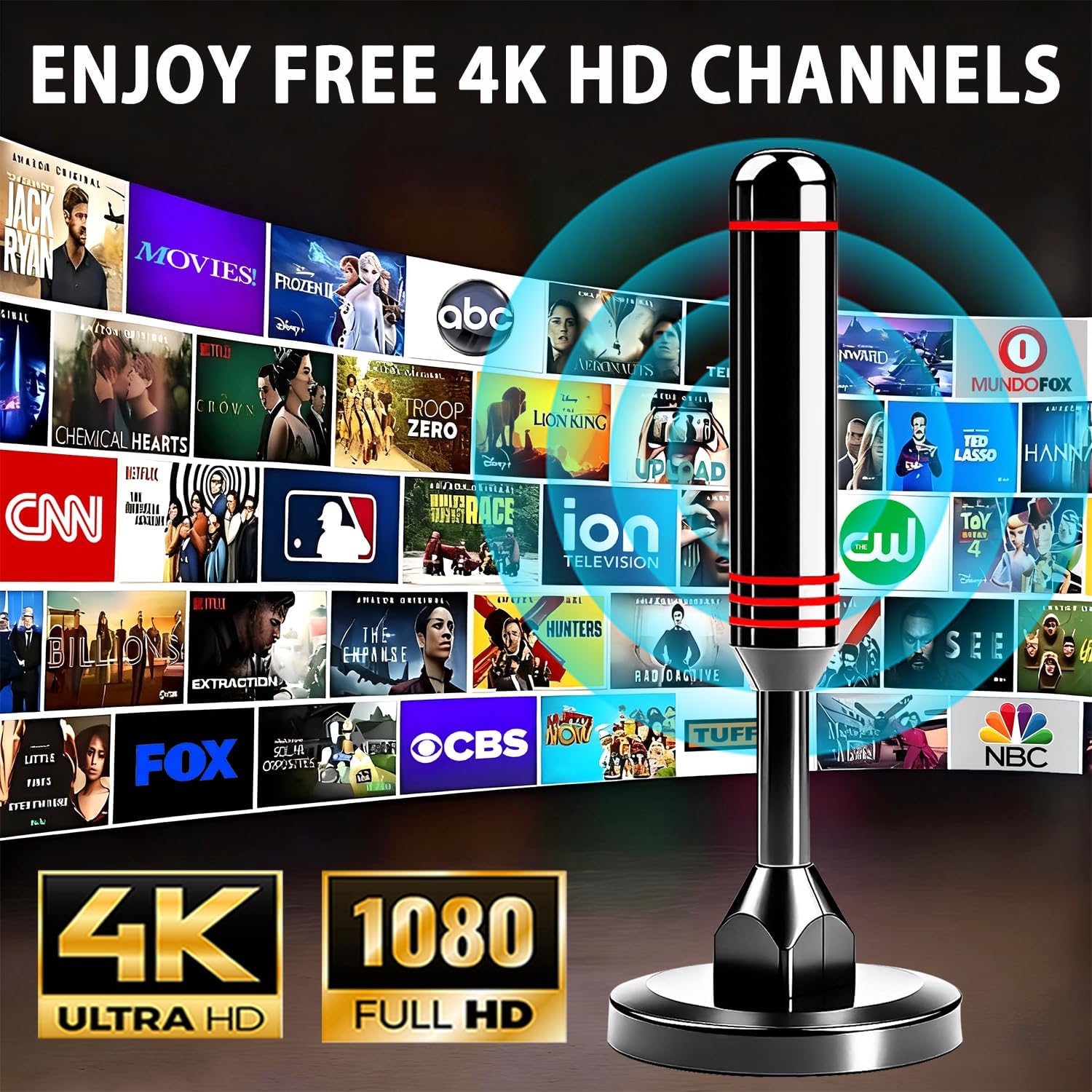 Thumbnail 4 de 2025 Digital Indoor TV Antenna — 360° Reception