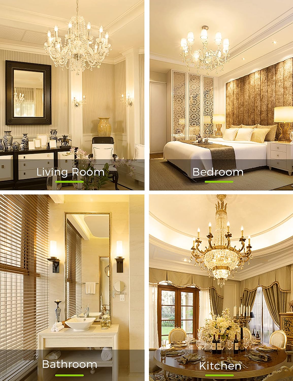 Thumbnail 5 de LOHAS E14 LED candle bulbs (7W, 60W equivalent) – warm white 3000K, non-dimmable, 6-pack