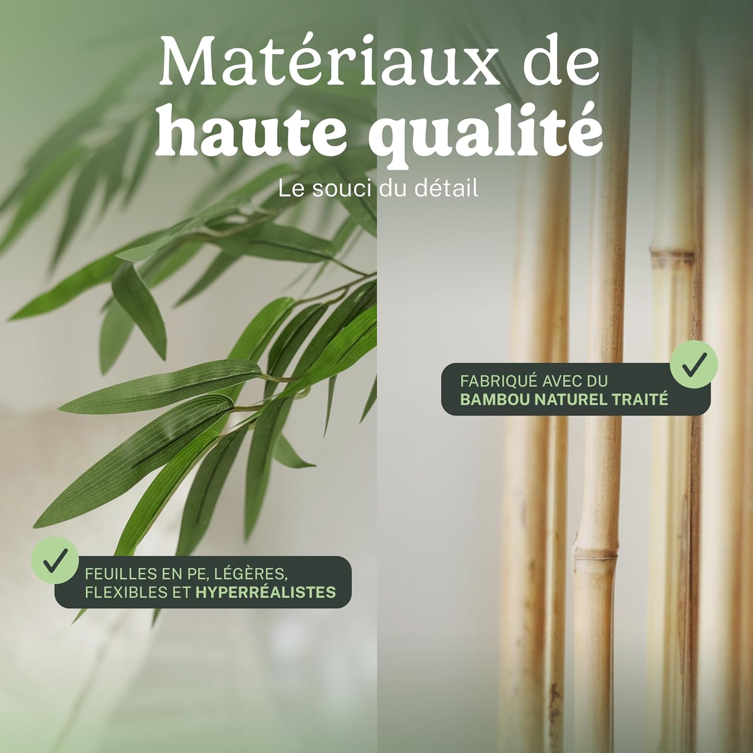 Thumbnail 6 de Maia Shop Bambou Artificiel – Arbre décoratif 180 cm, pot inclus, sans entretien