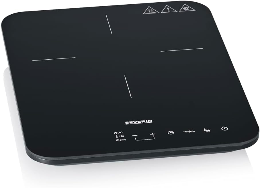 Detalle de SEVERIN KP 1032 – Placa de inducción vitrocerámica, 2000 W, pantalla táctil y temporizador