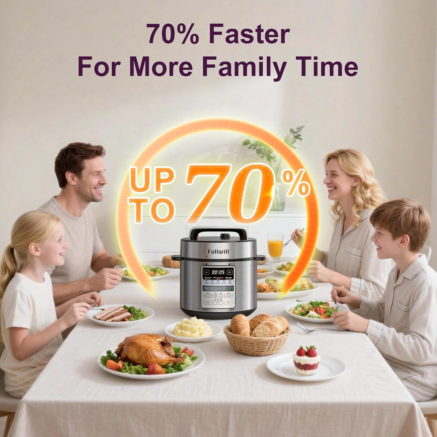 Thumbnail 5 de Fullwill Dual-Pot Electric Pressure Cooker 6QT + 5QT 🍲