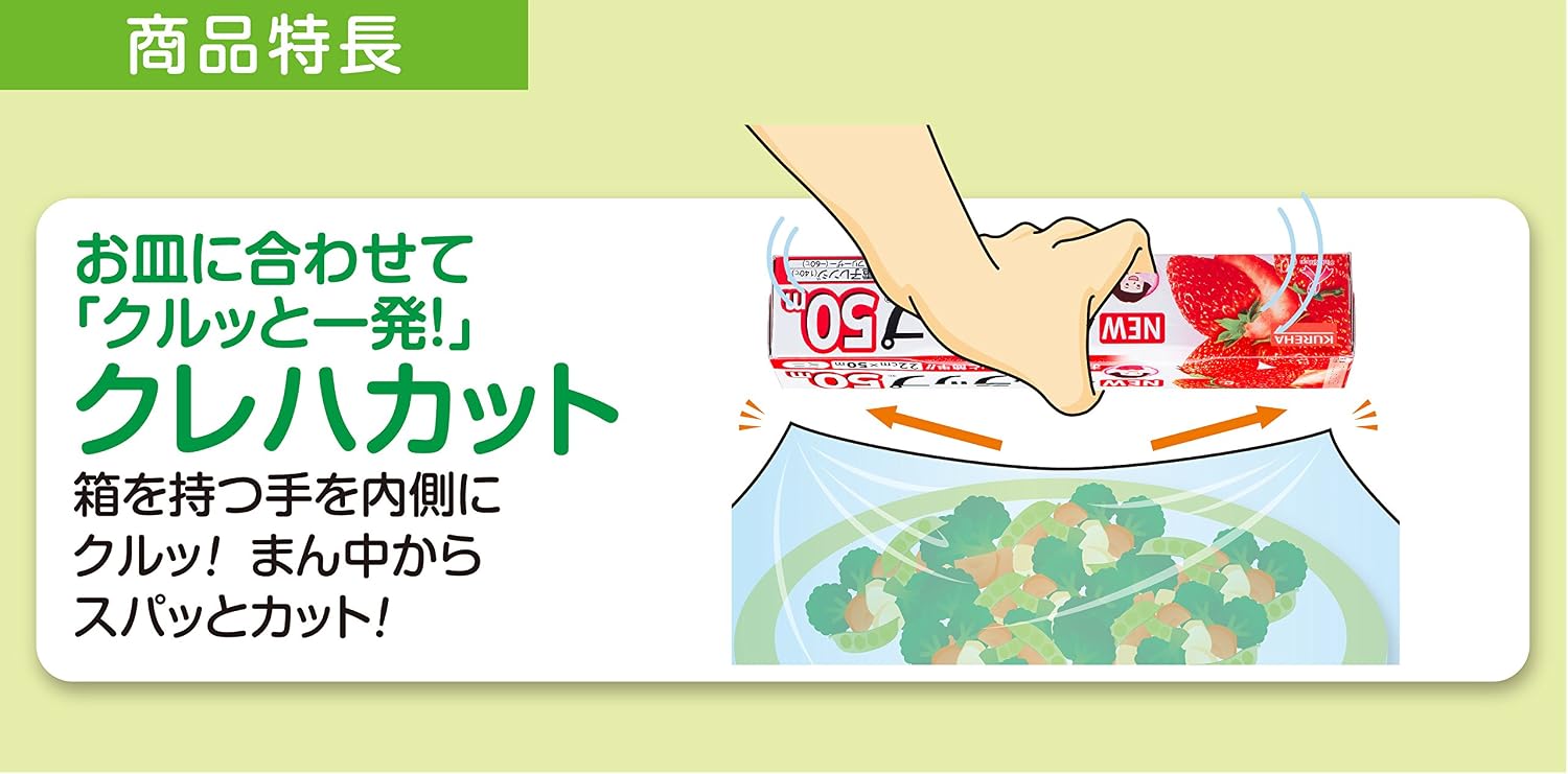 Detalle de NEWクレラップ 食品用ラップ 22cm×50m・30cm×50m 2本セット